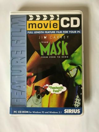 Rare The Mask Pc Cd - Rom Movie Cd For Windows 95 & 3.  1 By Sirius