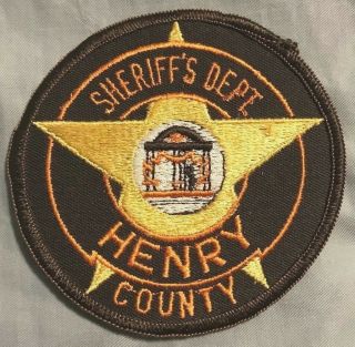 Vintage " Henry County Sheriff Dept " Patch Ga Georgia Law Police Officer Rare Wow