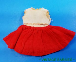 Ideal Pepper Doll Red & White Dress W/tag Vintage 1960 