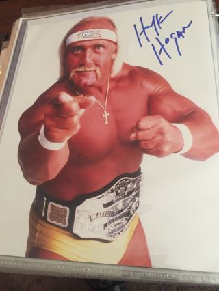 Ultra Rare Hulk Hogan Autographed 8 X 10 Photo Wwe Champ