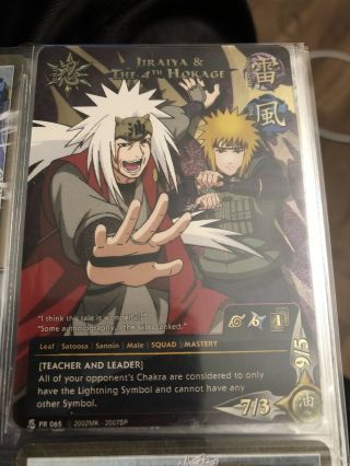 Naruto Cards Tcg Ccg Jiraiya & 4th Hokage Pr 065 Rare Combined