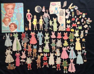Vintage Betty Hutton And Her Girls Cut - Outs Paper Dolls,  1951,  Cut Star Set