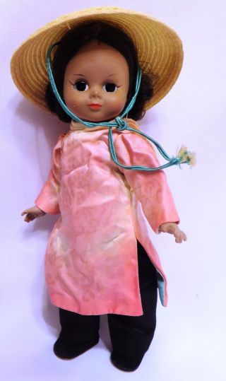 Vintage 1968 - 69 8 " Madame Alexander Vietnam Bent Knee Hard Plastic Doll 788
