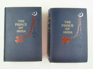 Two Volume Antique Book Set The Prince Of India By Lew Wallace 1904 Vg