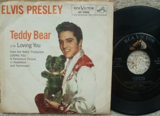 Elvis Presley - Teddy Bear / Loving You - Rare Variation Usa 45 Rpm,  P/s