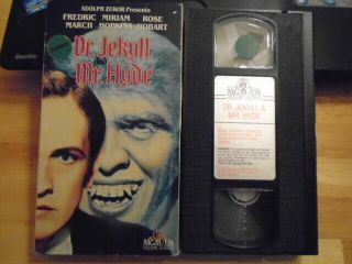 Rare Oop Dr.  Jekyll & Mr.  Hyde Vhs Film 1932 Horror Fredric March Restored 17min