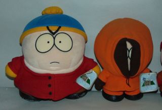 FOUR Vintage SOUTH PARK Plush Characters TAGGED Fun 4 All 2