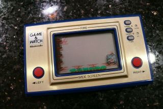 Rare Nintendo Fire Electronic Handheld Lcd Video Game And & Watch ✨super Nice✨