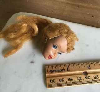 Vintage Ponytail Barbie Blonde Head Part No Body Old Antique