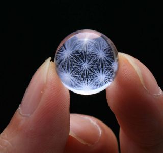 6.  4g Find Rare Natural Pretty Snowflake Phantom Quartz Crystal Sphere Ball72