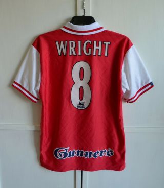 Rare Arsenal 8 Wright 1996/1997/1998 Vintage Home Football Shirt Jersey Size (m)