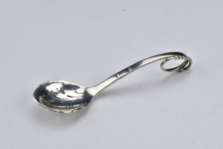 Georg Jensen Denmark Sterling Silver Ornamental Sugar Sifter Spoon 41