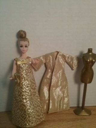 Vintage Topper Dawn Doll Denise in Golden Moment with Coat 2