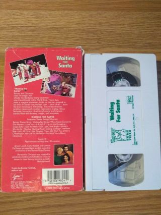 Barney & Backyard Gang Waiting for Santa Pre School Sing Along 1st Ed VHS Rare 2