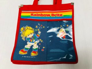 Rainbow Brite Bag,  Vintage 1980s Kid ' s Purse,  Canvas Hand Bag,  Children ' s Bag 2
