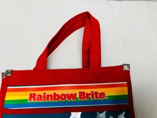 Rainbow Brite Bag,  Vintage 1980s Kid ' s Purse,  Canvas Hand Bag,  Children ' s Bag 3