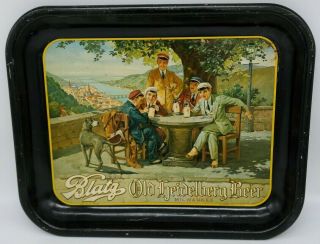 Pabst Blatz Old Heidelberg Beer Tray Rectangle Vintage Rare Breweriana