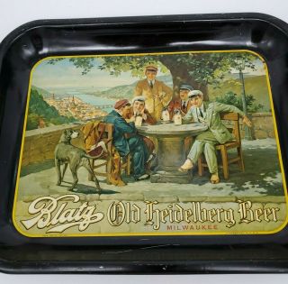 Pabst Blatz Old Heidelberg Beer Tray Rectangle Vintage Rare Breweriana 2