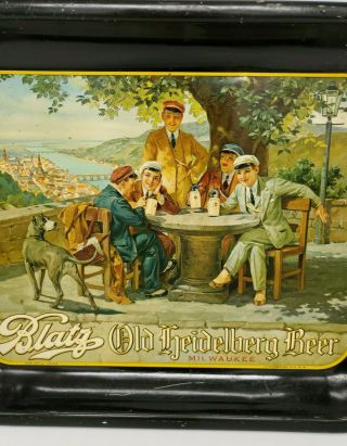 Pabst Blatz Old Heidelberg Beer Tray Rectangle Vintage Rare Breweriana 3