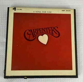 Carpenters: A Song For You 7 1/2 Ips Reel To Reel Pop Music Rare