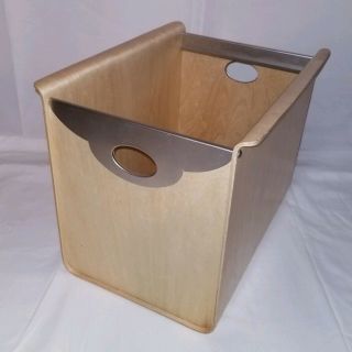 Rare Michael Graves Design Bent Wood File Folder Desk Storage Box