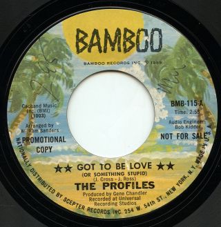 Hear - Rare Northern Soul 45 - The Profiles - Got To Be Love (or Something Stupid)
