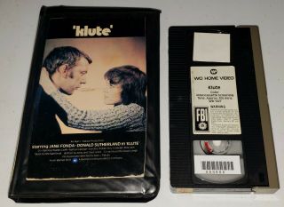 Klute Vhs 1980 Wci Home Video Very Rare 1st Release Donald Sutherland Jane Fonda