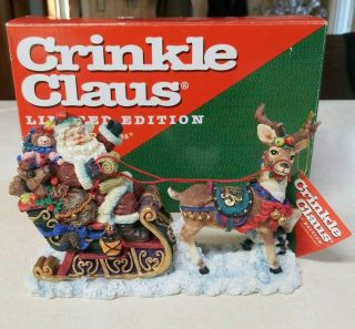 Rare Possible Dreams Crinkle Claus Dashing Through The Snow Limited Ed.  1996