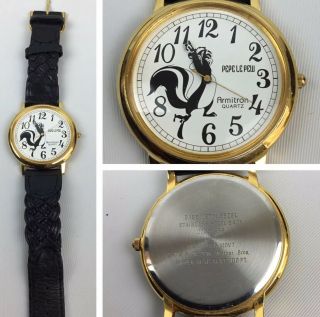 Vintage Pepe Le Pew Watch 1994 Warner Bros Dial Watch Rare