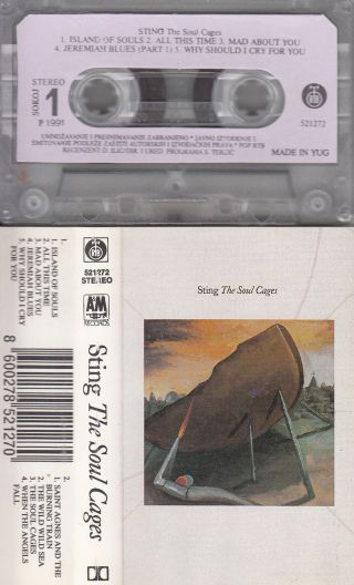 Sting - The Soul Cages - Rare Clear Yugoslav Cassette Tape 1991