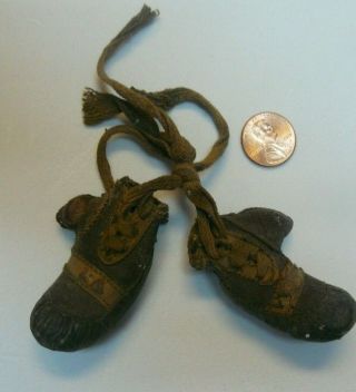Vintage Leather Boxing Gloves - Antique Old Sports Miniature Salesman Sample