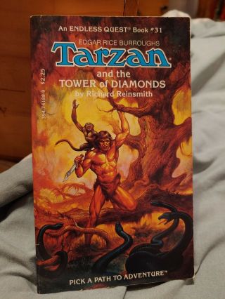 Rare Endless Quest 31 Tarzan And The Tower Of Diamonds 1985 By Richard Reinsmith