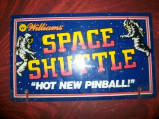 Space Shuttle Pinball Machine Spinner & Game Display Topper Williams Rare