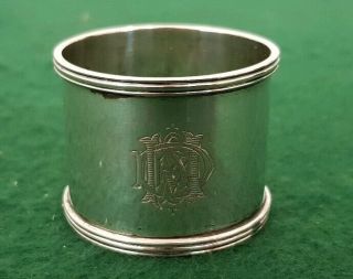 Antique Hallmarked 1895 Martin Hall Solid Sterling Silver Napkin Ring Sm Ms