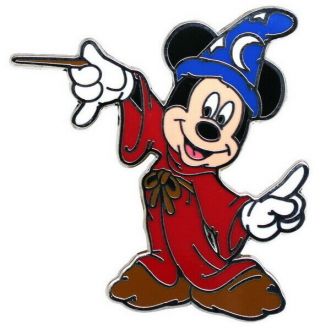 2009 Disney Sorcerer Mickey And Broom Sorcerer Mickey Pin Rare W9