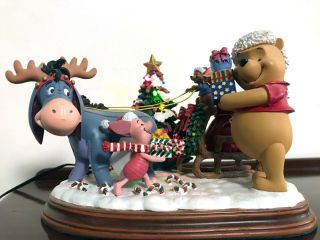 Danbury Winnie The Pooh And Christmas Too Lighted Tree - Rare Retired Disney