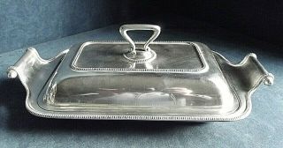 Large 13 " Silver Plated Ornate Serving Dish C1890 By Roberts & Belk