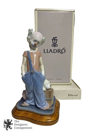 1996 Lladro 6245 Destination Big Top Event Figurine Rare Wood Base Box