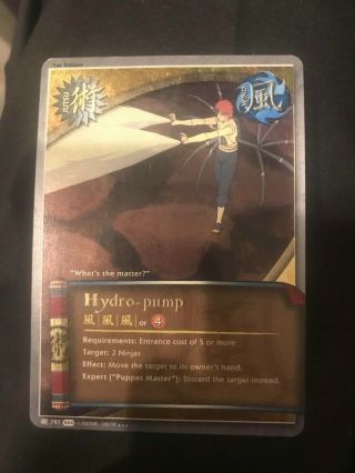 Hydro - Pump 797 Sr Rare Naruto Card Ccg