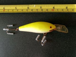 Vintage Rapala Fat Rap Fr7 Fishing Lure Cond Finland Silver Chartreuse