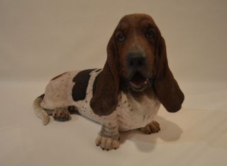 Danbury Basset Hound Dog Figurine Statue Rare