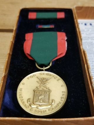 Stunning WW2 Mindanao & Sulu Campaign Medal Philippines Boxed Set Rare El Oro 2