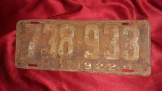1922 York Ny License Plate Rustic Antique 738 - 933