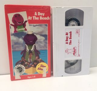 Barney A Day At The Beach Vhs Sing Along Tape Extremely Rare