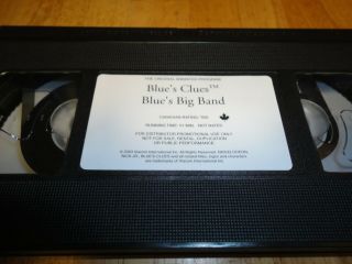 Blue ' s Clues : Blue ' s Big Band (VHS,  2003) Nick Jr.  - Rare Demo Tape - TAPE ONLY 3