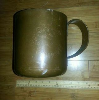 Rare Vintage Giant Moscow Mule Mug 100 Pure Solid Heavy Thick Copper