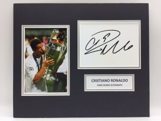 Rare Cristiano Ronaldo Real Madrid Signed Photo Display,  Autograph Portugal