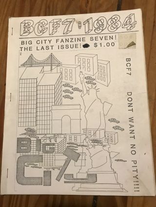 Big City - Rare N.  Y.  C.  Punk Fanzine No 7 Last Issue 1984 Agnostic Front