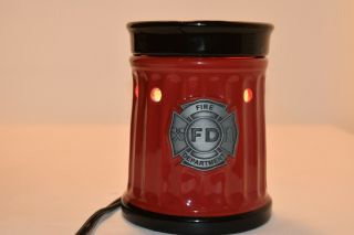 Scentsy Fire Fighter Wax Warmer Rare Retired Euc Fire Department
