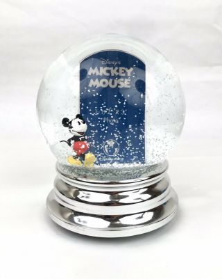 Disney Store Mickey Mouse Water Globe Picture Frame (snow Globe) Rare Retired